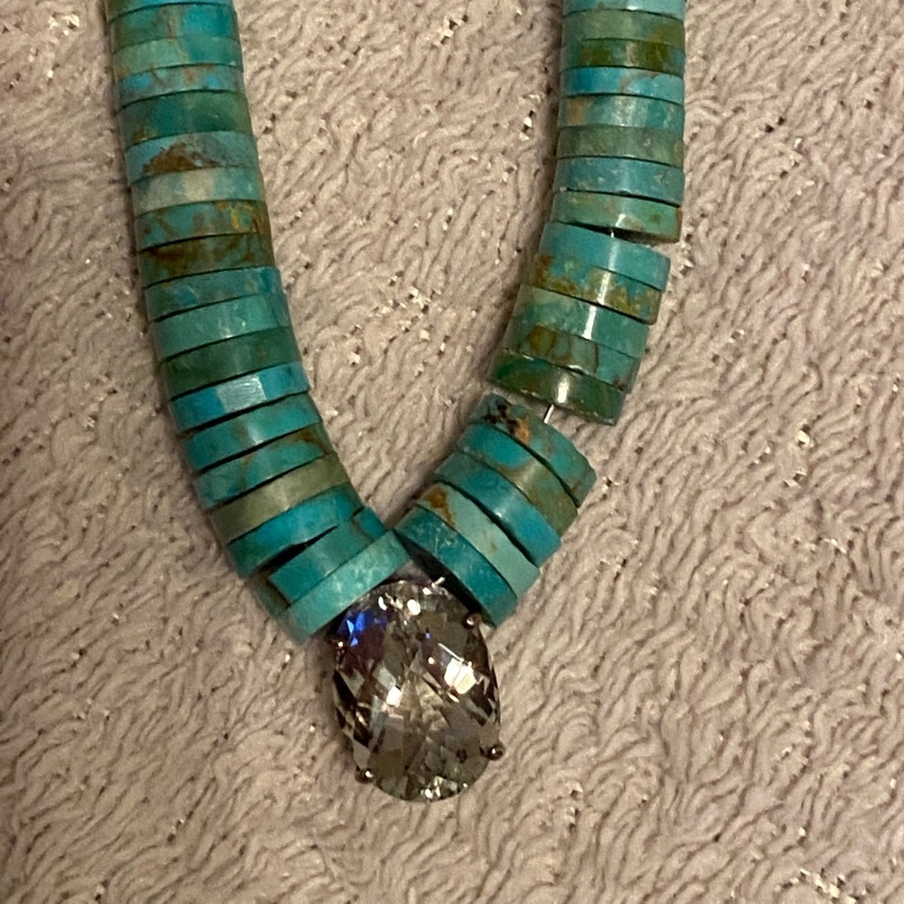 Green amethyst necklace